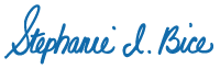Stephanie Bice Signature.