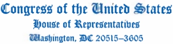 Congress of the United States. House of Representatives. Washington, DC 20515